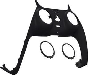 img 3 attached to eXtremeRate Black Decorative Trim Shell for PS5 Controller - Soft Touch DIY Replacement Clip Shell with Custom Plates Cover & Accent Rings (Controller NOT Included)