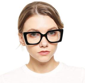 img 1 attached to 👓 Protect Your Eyes in Style with SOOLALA Anti-Blue Block Cat Eye Reading Glasses