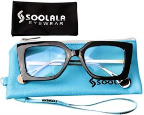 img 3 attached to 👓 Protect Your Eyes in Style with SOOLALA Anti-Blue Block Cat Eye Reading Glasses