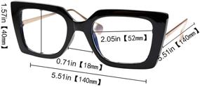 img 2 attached to 👓 Protect Your Eyes in Style with SOOLALA Anti-Blue Block Cat Eye Reading Glasses