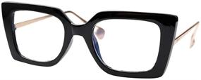 img 4 attached to 👓 Protect Your Eyes in Style with SOOLALA Anti-Blue Block Cat Eye Reading Glasses