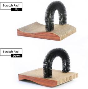 img 2 attached to 🐱 FUKUMARU Cat Self Groomer 2.0: Arch Face Scratcher with Scratcher Pad – Ideal Grooming Toy Brush for Indoor Kittens & Small Dogs