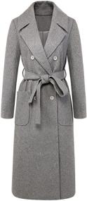 img 3 attached to CHARTOU Elegant Breasted Regular Overcoat Women's Clothing and Coats, Jackets & Vests