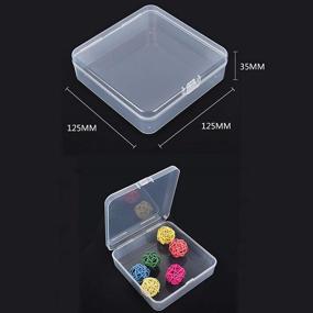 img 2 attached to 🗄️ 20-Piece Set of Clear Plastic Organizer Storage Boxes with Hinged Lids - Ideal for Small Items, Crafts, and DIY Projects