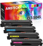 🖨️ amstech compatible toner cartridge replacement for samsung clt-504s printer - 4-pack logo