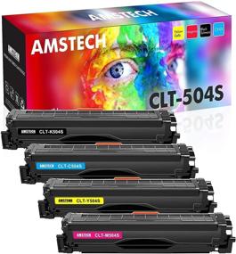 img 4 attached to 🖨️ Amstech Compatible Toner Cartridge Replacement for Samsung CLT-504S Printer - 4-Pack