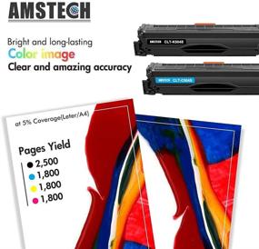 img 2 attached to 🖨️ Amstech Compatible Toner Cartridge Replacement for Samsung CLT-504S Printer - 4-Pack