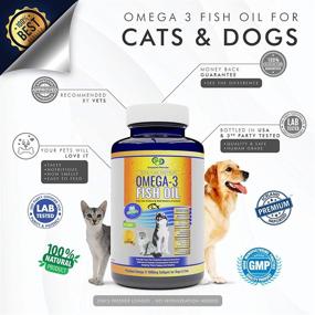 img 2 attached to Premium Omega 3 Fish Oil for Dogs and Cats - Wild Icelandic Pure, Odourless Fish Oil Supplement with Vitamin E, 180 Softgels, 1000mg per Capsule, Higher EPA & DHA Content Than Salmon Oil for Optimal Health