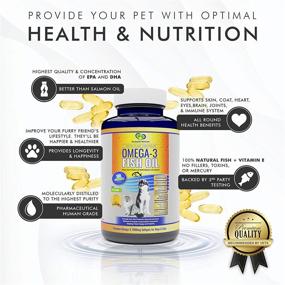 img 1 attached to Premium Omega 3 Fish Oil for Dogs and Cats - Wild Icelandic Pure, Odourless Fish Oil Supplement with Vitamin E, 180 Softgels, 1000mg per Capsule, Higher EPA & DHA Content Than Salmon Oil for Optimal Health