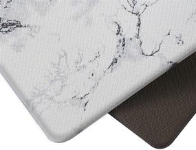 img 1 attached to 🧼 Anti Fatigue Cushioned Kitchen Mat Set - Non-Slip, PVC Waterproof Heavy Duty Sink Mats for Home, Office, Laundry - 2 Pieces, 17"x30"+17"x47