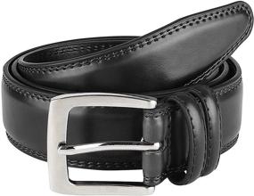 img 4 attached to 👞 Classic Men's Belts: Genuine Leather, Double-Stitching, and Timeless Accessories