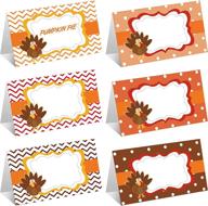🦃 120 pieces thanksgiving table place card set- perfect for elegant thanksgiving party decor and easy seating arrangement logo