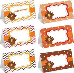 img 4 attached to 🦃 120 Pieces Thanksgiving Table Place Card Set- Perfect for Elegant Thanksgiving Party Decor and Easy Seating Arrangement