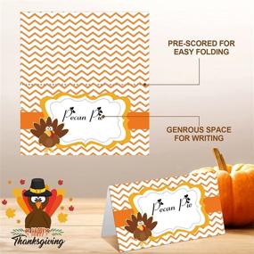 img 1 attached to 🦃 120 Pieces Thanksgiving Table Place Card Set- Perfect for Elegant Thanksgiving Party Decor and Easy Seating Arrangement