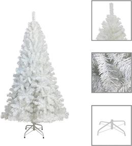 img 1 attached to 🎄 Shop the MTB 6 Feet Hinged Artificial Pine Christmas Tree: Durable Metal Stand, 1000 Tips Recycled PVC Plastic, in Elegant White