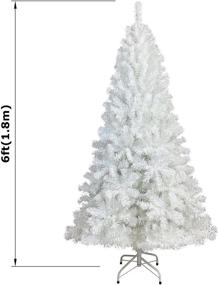 img 3 attached to 🎄 Shop the MTB 6 Feet Hinged Artificial Pine Christmas Tree: Durable Metal Stand, 1000 Tips Recycled PVC Plastic, in Elegant White