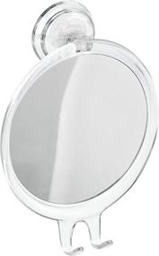 img 1 attached to 🪞 iDesign Power Lock Suction Razor Holder: Fog-Free Bathroom and Tub Organizer, Mirror-Round Shape