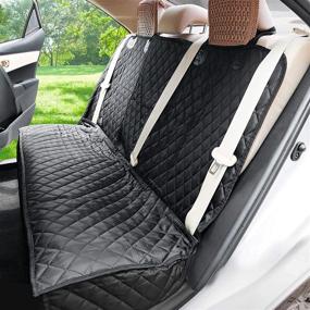 img 3 attached to 🐶 Durable Nonslip Dog Car Seat Covers for Backseat: Waterproof & Scratchproof Hammock Design for SUVs, Trucks, and Cars - Enhanced Backseat Protection and Comfort for Pets