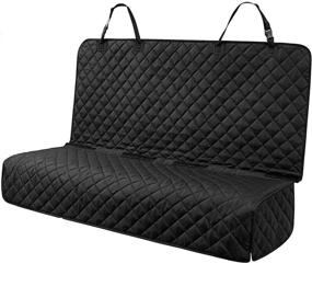 img 4 attached to 🐶 Durable Nonslip Dog Car Seat Covers for Backseat: Waterproof & Scratchproof Hammock Design for SUVs, Trucks, and Cars - Enhanced Backseat Protection and Comfort for Pets