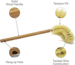 img 2 attached to 🚽 Osborn 54081SP Tampico Toilet Bowl Brush: Durable 5" Diameter with 20" Overall Length and Solid Wood Handle