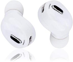 img 4 attached to 🎧 Mini Sports Wireless Bluetooth 5.0 Earbuds - 5H Playtime - In-Ear Universal TWS Headphones with Mic for Sports, Fitness, Leisure, Driving, Office, and More (White)