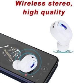 img 2 attached to 🎧 Mini Sports Wireless Bluetooth 5.0 Earbuds - 5H Playtime - In-Ear Universal TWS Headphones with Mic for Sports, Fitness, Leisure, Driving, Office, and More (White)
