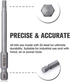 img 3 attached to REXBETI 12 Piece Hex Head Allen Wrench Screwdriver Bit Set, 1/4 Inch Hex Shank S2 Steel Magnetic Drill Bits, 3 Inch Long, 1/16-3/8 Inch