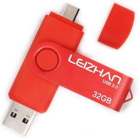 img 4 attached to 💾 LEIZHAN 32GB OTG USB Flash Drive Red | USB 2.0 Pen Drive Gift for Android Smartphones | Compatible with System 4.5 Above