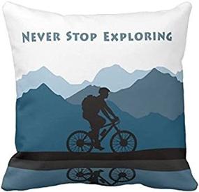img 4 attached to 🌍 Kissenday Never Stop Exploring 18X18 Inch Travel Quote Pillow Case - Inspirational Decor for Home and Car