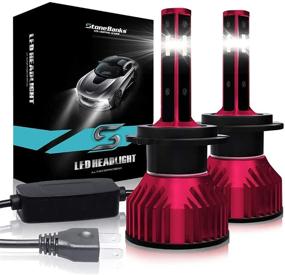 img 4 attached to 💡 StoneBanks H7 LED Headlight Bulbs: 4 Side CSP Chips, 6000K Cool White Light, 100W 12000 Lumens - Pack of 2