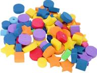 🎨 bonka bird toys 1194: 60 pc colored craft charms with assorted shapes & colors - fun foam beads for creative projects logo