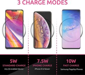 img 3 attached to 🔌 SMPL. Fast Wireless Charger: 10W Charging Pad for iPhone 12/11/Pro Max/SE, Galaxy S10/S9/S8/Note 9 and More!