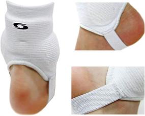 img 2 attached to 🔒 Premium Ankle Guards: Dual-Sided Pads for Soccer Football (White) - 1 Pair Shield Protector