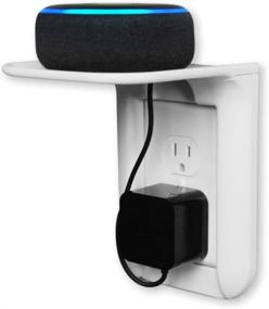 img 4 attached to 🔌 SESI Space-Saving Outlet Shelf: Efficient Storage Solution, Securely Holds Up to 7lbs! Ideal for iPhone, Amazon Echo, Dot, and Bluetooth Speaker