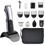 💈 5-in-1 electric mustache and beard trimmer, fast charge, cordless rechargeable grooming set for men and women with precision, foil, nose hair trimmer, gun metal finish - rcf-1523 logo