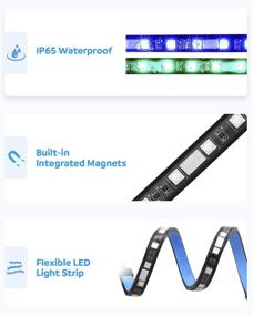 img 1 attached to 🌈 RGB LED Strip Lights for PC Case M/B with 12V 4-pin RGB Headers - Aclorol Magnetic LED Light Strip 2pcs (16in), Compatible with ASUS Aura, Gigabyte Fusion, MSI Mystic Motherboard, 2PCS (42 LEDs)