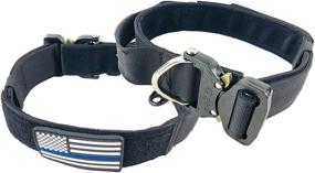 img 3 attached to ZeusTacK9 Tactical Dog Collar: Heavy Duty Nylon Collar with Metal Buckle, Quick Release D-Ring, and USA Flag Patch - Ideal for Working K9s or Active Pets