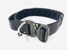 img 2 attached to ZeusTacK9 Tactical Dog Collar: Heavy Duty Nylon Collar with Metal Buckle, Quick Release D-Ring, and USA Flag Patch - Ideal for Working K9s or Active Pets