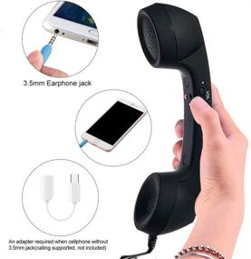 img 1 attached to 📞 Anti Radiation Retro Handset - 3.5mm Mini Microphone Speaker for iPhone, iPad, Mobile Phones, Computer (Black)