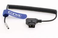 🔌 eonvic odyssey 7q neutrik male to d-tap male power cable: 36" video standard coiled cable - high performance and reliable connection logo