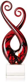 img 3 attached to 🔥 Exquisite Badash Pietro Murano-Style Art Glass Centerpiece - Captivating 13" Tall Mouth-Blown Glass Sculpture on Crystal Base - Elevate your Home Decor with this Contemporary Accent Piece