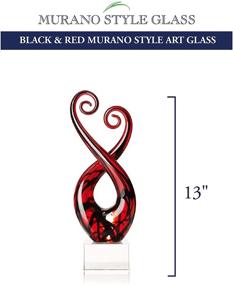 img 1 attached to 🔥 Exquisite Badash Pietro Murano-Style Art Glass Centerpiece - Captivating 13" Tall Mouth-Blown Glass Sculpture on Crystal Base - Elevate your Home Decor with this Contemporary Accent Piece