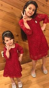 img 2 attached to Одежда для девочек 6-7 лет – платье цвета цветка с рукавами.