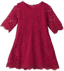 img 3 attached to Одежда для девочек 6-7 лет – платье цвета цветка с рукавами.