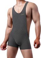 🔥 yufeida men's breathable mesh athletic supporters bodysuit for wrestling leotard - stretchy base layers boxer singlet logo