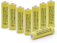 🔆 qblpower solar light rechargeable batteries - 1.2v aa ni-cd 600mah 2a cell for garden, lawn, and sidewalk lamp (pack of 8, yellow) logo