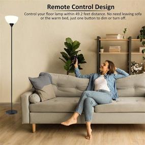 img 2 attached to 🏠 PESRAE Remote Control Floor Lamp with 4 Color Temperatures - Perfect for Bedrooms and Living Rooms! (Matte Black)