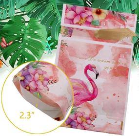 img 1 attached to 🦩 Flamingos Party Favor Bags: 24pcs Treat Bags with Drawstring Closure for Weddings, Birthdays, and Showers