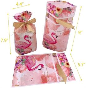 img 3 attached to 🦩 Flamingos Party Favor Bags: 24pcs Treat Bags with Drawstring Closure for Weddings, Birthdays, and Showers