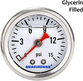 img 2 attached to 🔬 Glycerin Pressure Stainless Measureman 0-15 Psi